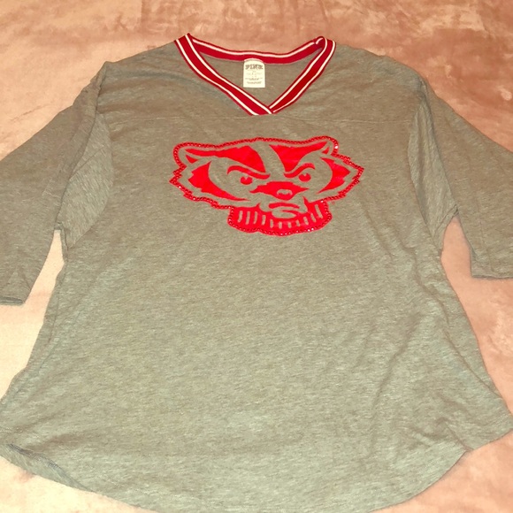 PINK Victoria's Secret Tops - University of Wisconsin PINK Collegiate Top